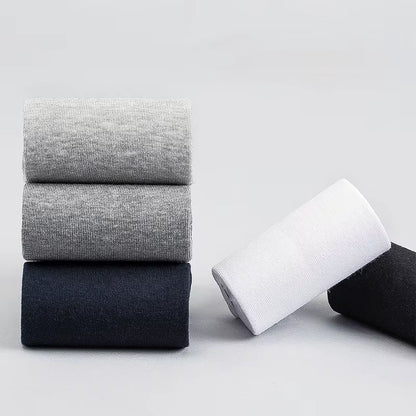 5/10 Pairs Men'S Cotton Blend Socks Black Business Men Socks Soft Breathable Summer Winter for Male Socks plus Size (6.5-14)
